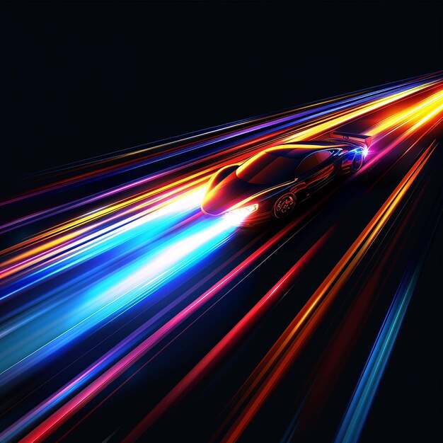 Neon Speed A Vibrant Journey at Light Speed