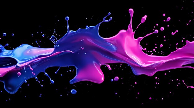 Photo neon splash color realistic element