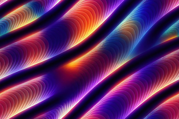 Neon themed seamless textile pattern 3d illustrated