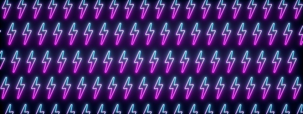 Neon thunderbolt pattern