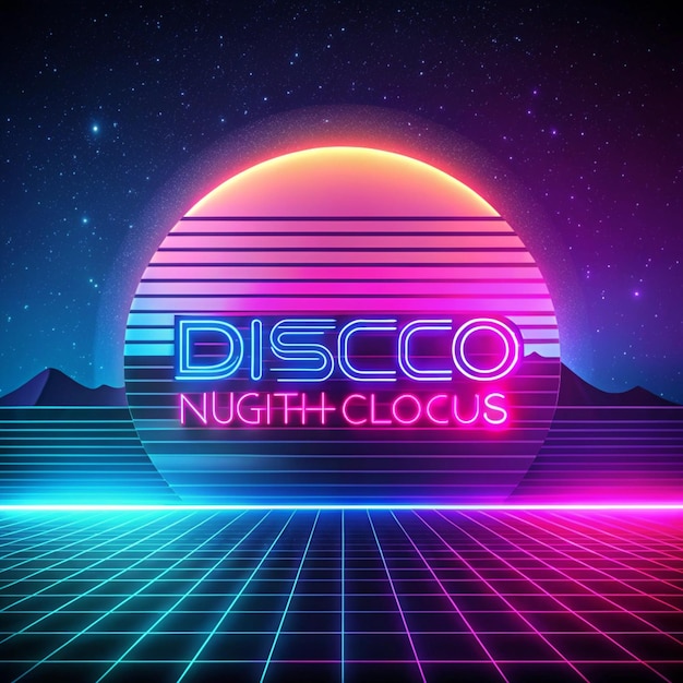 Photo neon wall empty blank background with blue pink gradient night vibrant color bright light retrowave synthwave glowing night life city style abstract futuristic party club disco