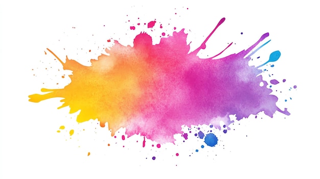 neon watercolor Paint splatter