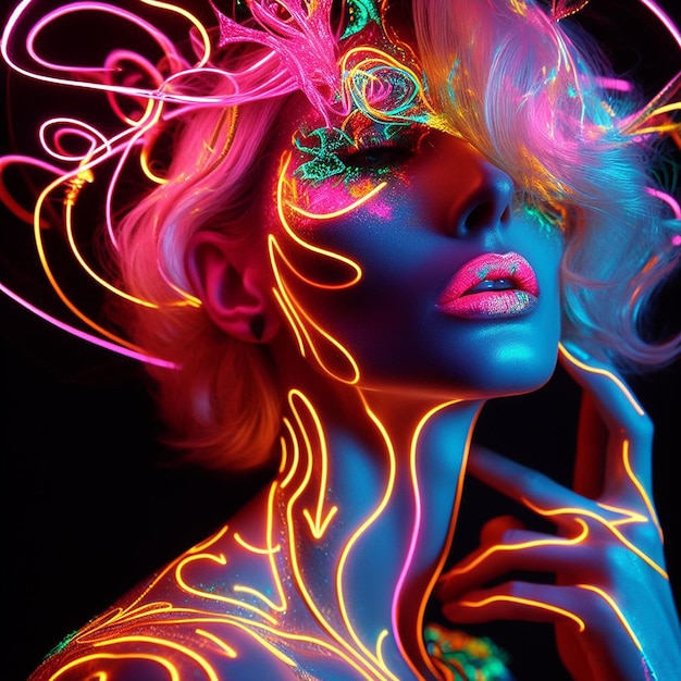 neon woman