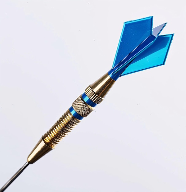 Photo neoncolored dart with blue shaft and gold detailing