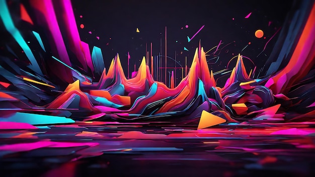 neoninfused abstract background Generated AI