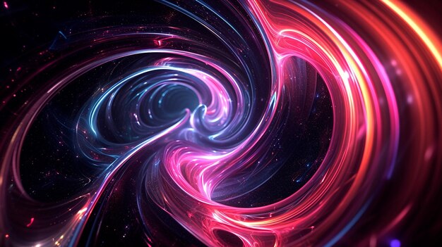 Neonlit Curves Forming Dynamic And Captivating Abst Image Wallpaper