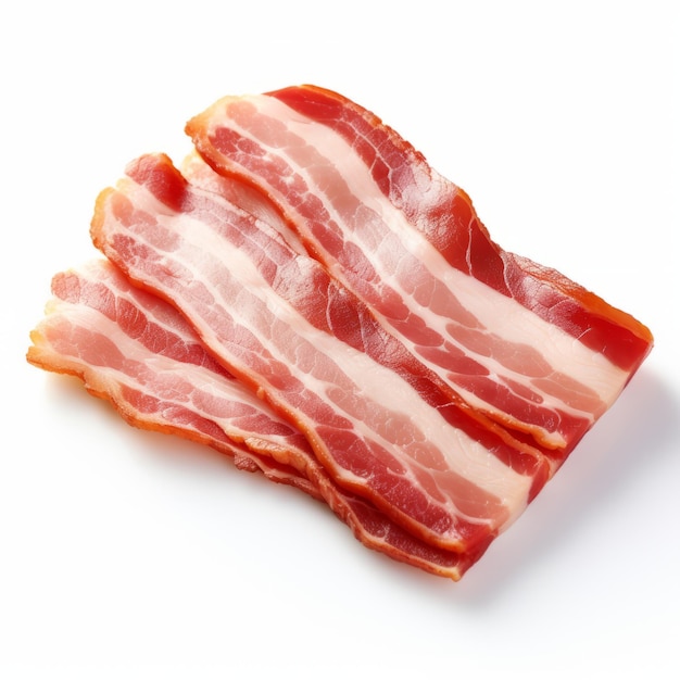 Neoplasticist Bacon Slice On White Background A Whistlerian Delight