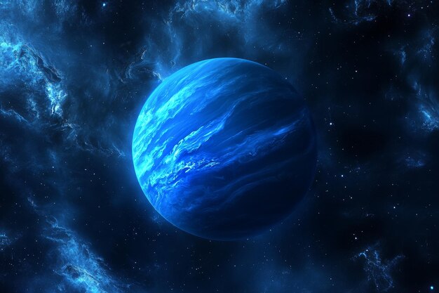 Photo neptune an insightful glimpse into the mysterious and deep blue planet in our solar system