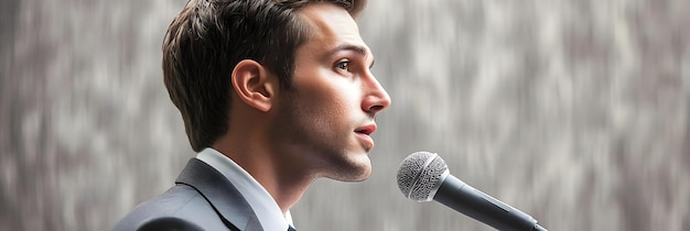 Photo nervous presenter preparing for speech