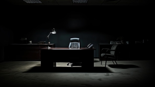 Photo ness empty office dark