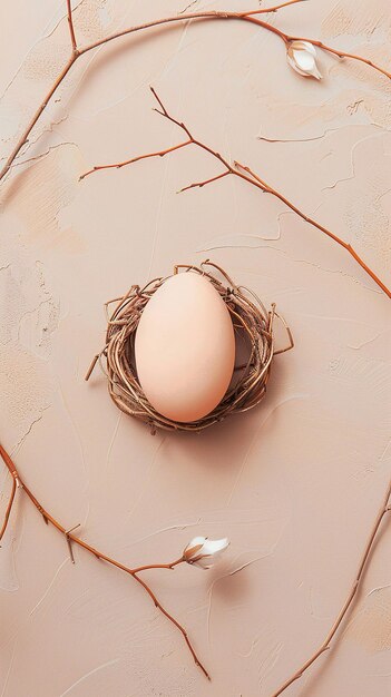 Photo a nest of eggs with a isolated background