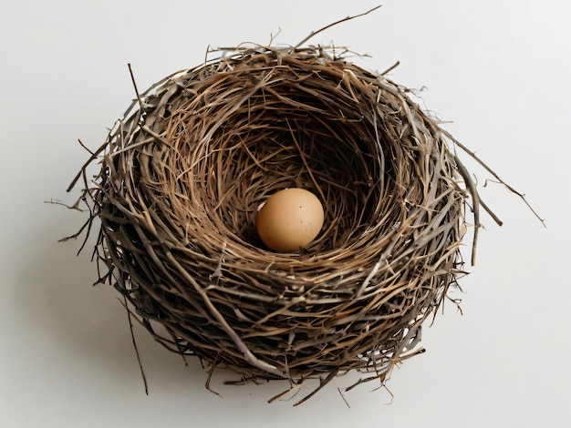 Photo nest isolated on white background