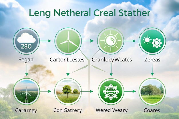 Net Zero and Carbon Neutral Concepts Net Zero Emissions Goals Weather neutral longterm strategy