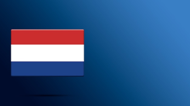 Netherlands flag on realistic platform