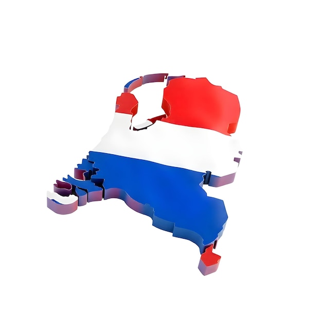 Netherlands Map Flag Concept Illustration Design