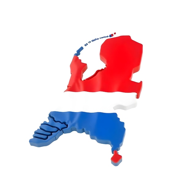 Photo netherlands map flag concept illustration design