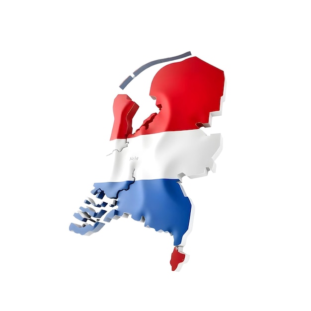 Netherlands Map Flag Concept Illustration Design