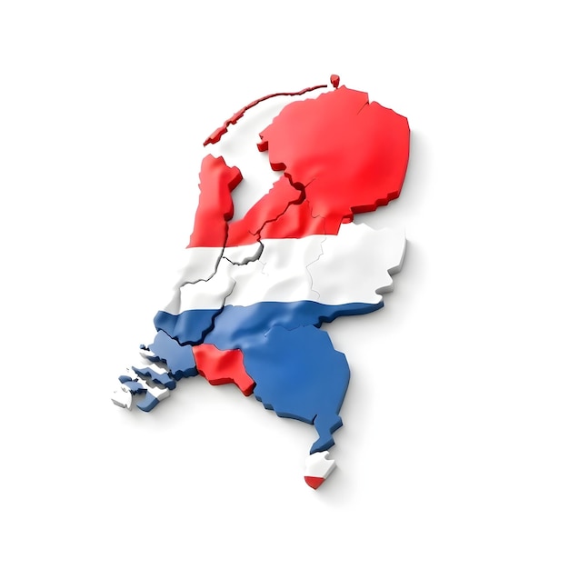 Netherlands Map Flag Concept Illustration Design