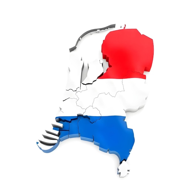 Photo netherlands map flag concept illustration design