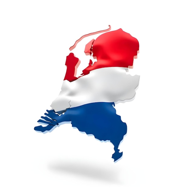 Netherlands Map Flag Concept Illustration Design