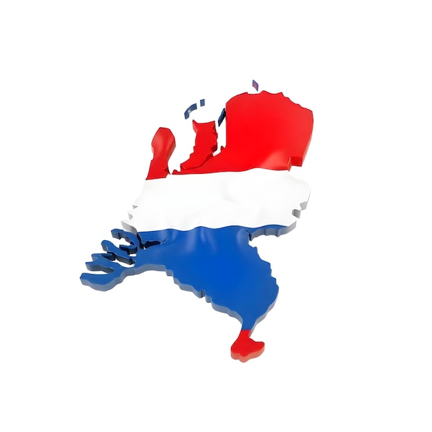 Netherlands Map Flag Concept Illustration Design