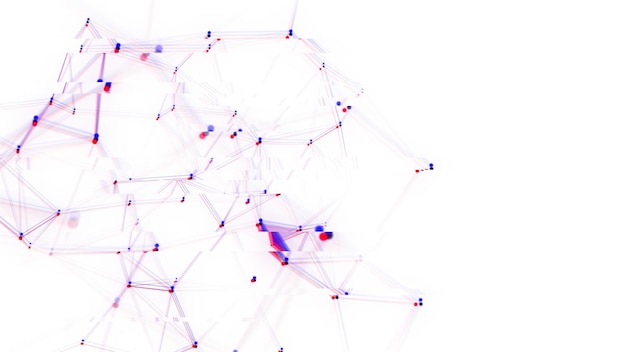 Network connection structure Concept of hi tech and future Communication and web concept Big data visualization Distortion of the digital stream Damaged signal 3d rendering