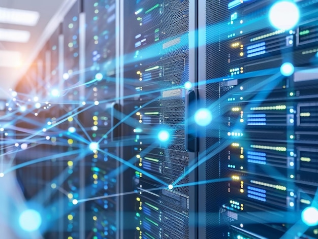 Network is connecting servers in modern data center