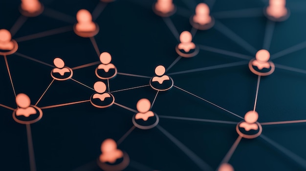 a network of people connected with a network of connected connected to each other