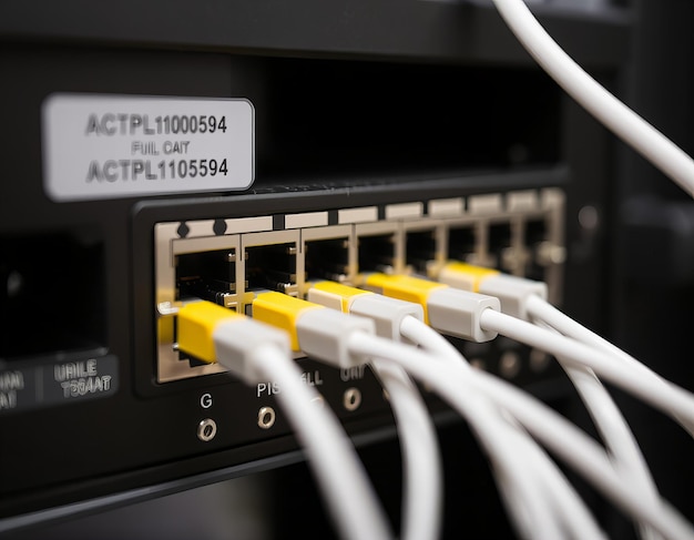 Network switch with fiber optic cables