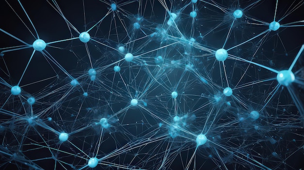 Neural Network Connections Wallpaper Digital Data Visualization 4K Tech Background Ai generative