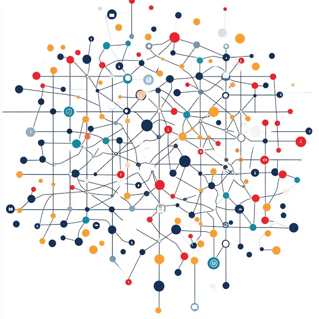 Photo a neural network diagram used for predictive modeling in ai and machine learning