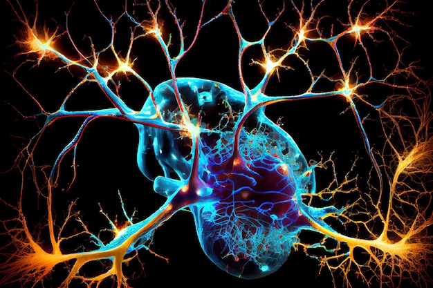 Neuron cells with light impulses