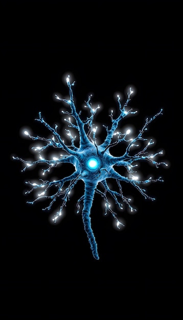 Photo neuron isolated with white highlights