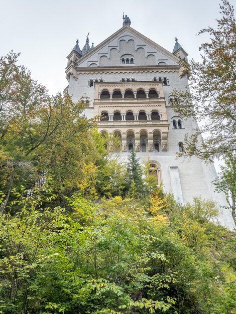 Neuschwanstein castle under cloudy sky