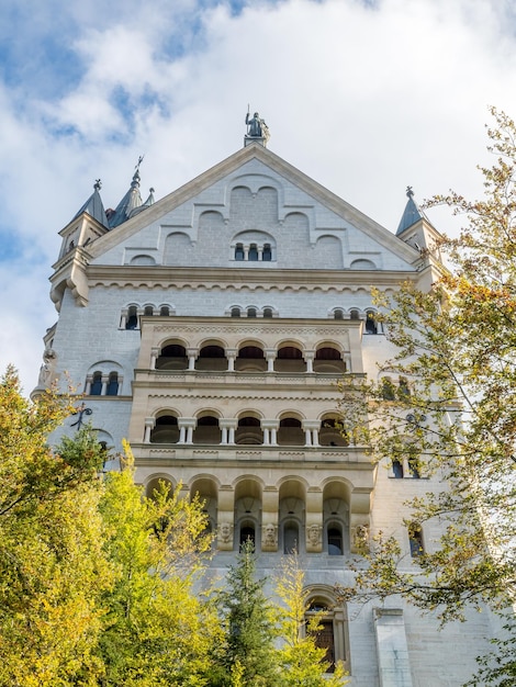 Neuschwanstein castle in Germany back view