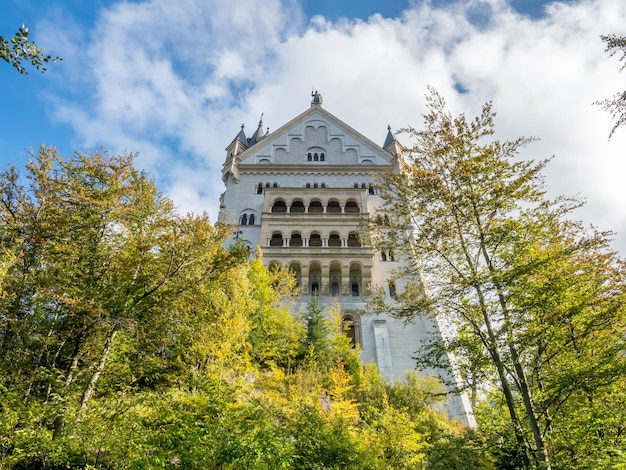 Neuschwanstein castle in Germany back view