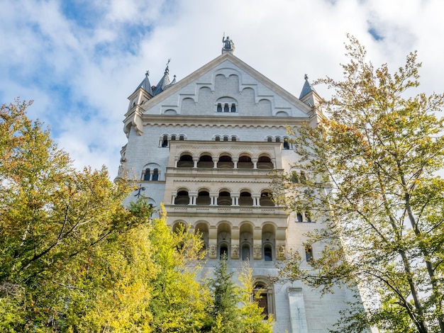 Neuschwanstein castle in Germany back view