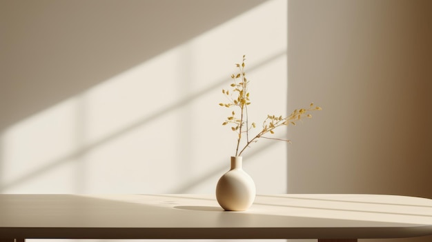 Neutral Minimalist lifestyle Sunny day Minimalistic interior with a simple beautiful composition