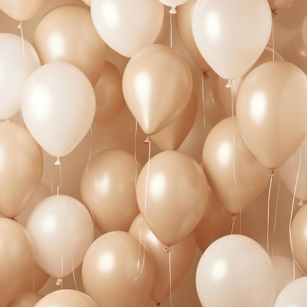 Photo neutral tan inflatable balloons background