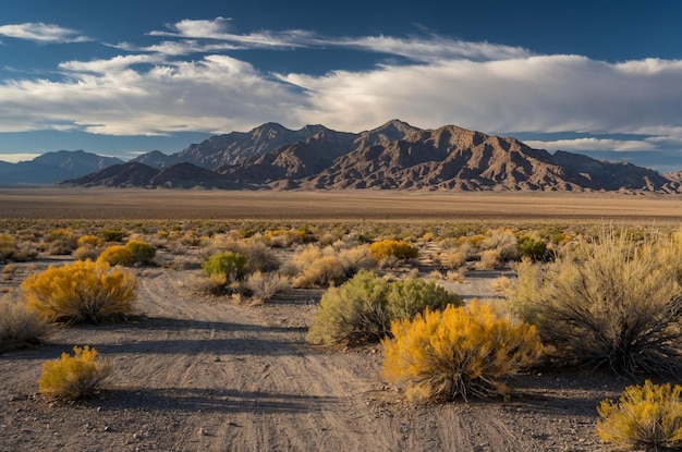 Photo nevada desert landscape between tonopah and las vegas on hwy