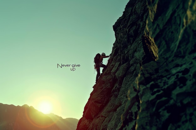 Never Give Up A Climbers Determination