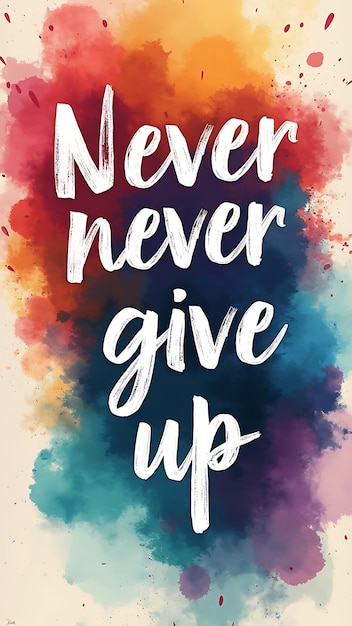 Photo never give up tshirt design motivational quote illustartiontypographybannerposter