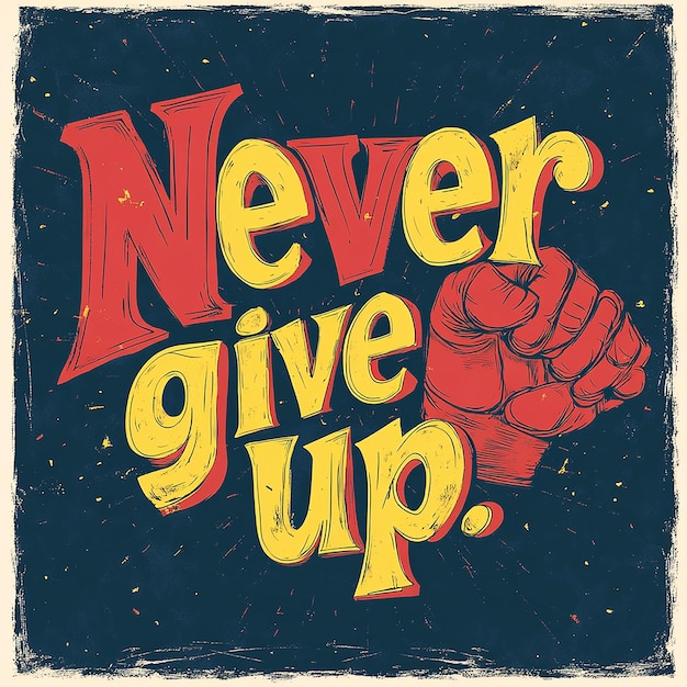 Photo never give up