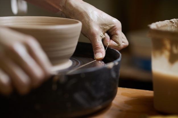 New bowl. Close up picture of making a new bowl