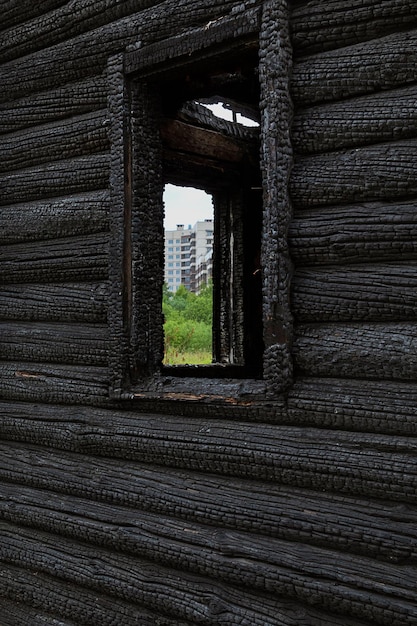 New buildings are coming A burnedout private house in the village