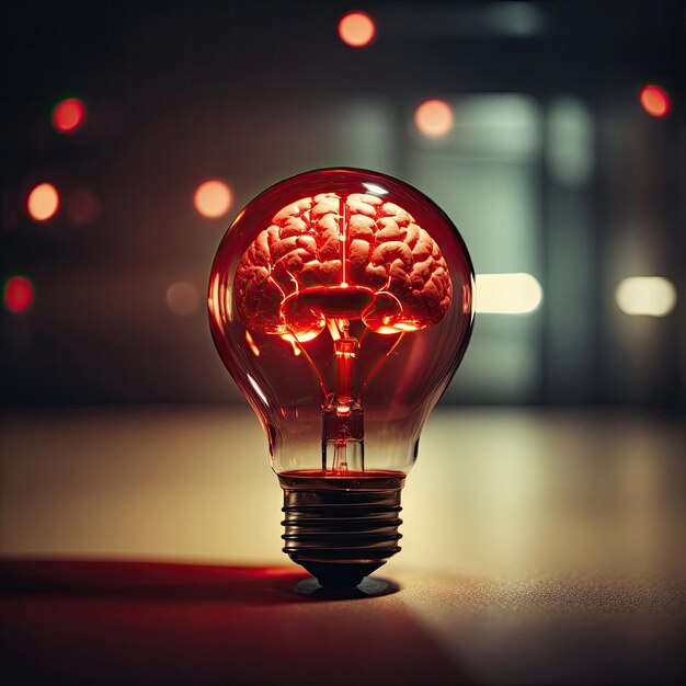 Photo new business idea concept brain