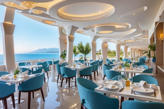 New and clean luxury restaurant in european style amara dolce vita luxury hotel