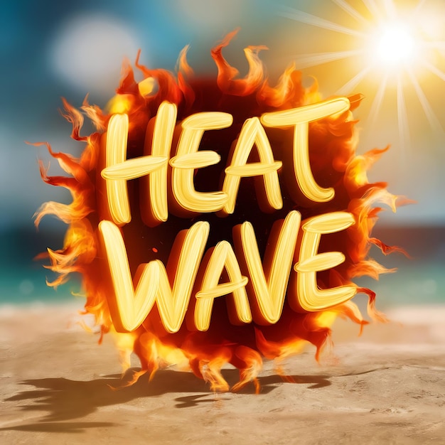 New eyecatching heat wave social media post