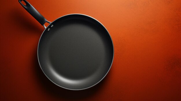 Photo new frying pan on the table