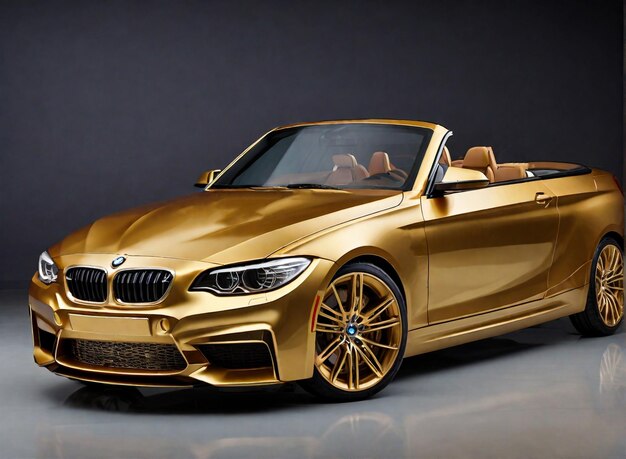 new Golden color BMW car